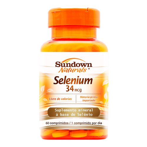 Suplemento Mineral Sundown Naturals Selenium 34mcg 60 Comprimidos Suplemento Mineral Sundown Naturals Selenium 34mcg 60 Comprimidos