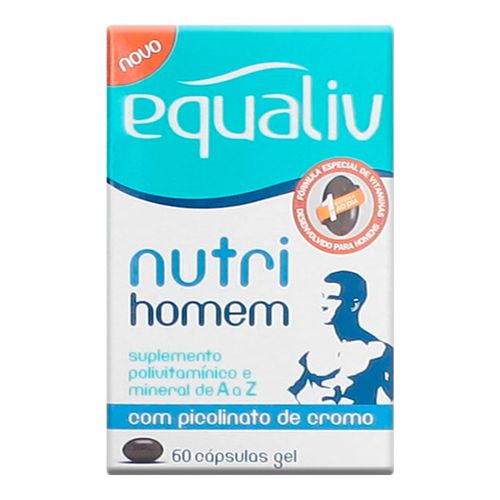 Suplemento Polivitamínico Equaliv Nutri Homem 60 Cápsulas Gelatinosas Suplemento Polivitamínico Equaliv Nutri Homem 60 Cápsulas Gelatinosas