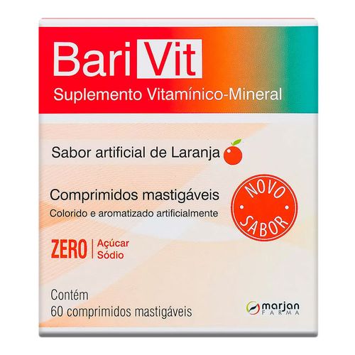 Suplemento Vitamínico Barivit Laranja Marjan 60 Comprimidos Mastigáveis