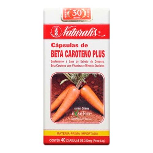 Suplemento Vitamínico Beta Caroteno Plus Naturalis 40 Comprimidos Suplemento Vitamínico Beta Caroteno Plus Naturalis 40 Comprimidos