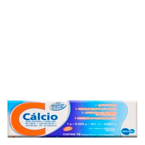 Suplemento Vitamínico C Cálcio EMS Efervescente - 10 Comprimidos Suplemento Vitamínico C Cálcio EMS Efervescente - 10 Comprimidos
