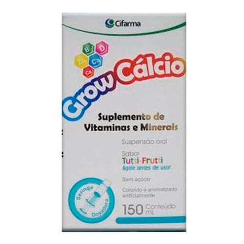 Suplemento Vitamínico Calcio Grow Cifarma Tutti Frutti 150ml Suplemento Vitamínico Calcio Grow Cifarma Tutti Frutti 150ml