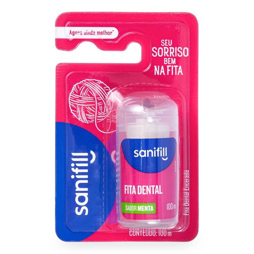 Fio Dental Sanifill Plus 100M Grande 25M - Sanifill - Drogarias Tamoio