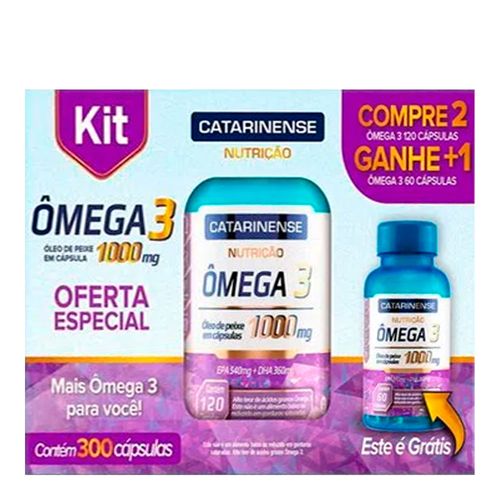 Kit-Omega-3-1000mg-Catarinense-300-Capsulas Kit-Omega-3-1000mg-Catarinense-300-Capsulas