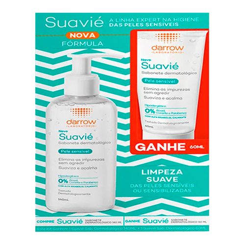 Kit-Sabonete-Liquido-Darrow-Suavie-140ml-Ganhe-Embalagem-60ml Kit-Sabonete-Liquido-Darrow-Suavie-140ml-Ganhe-Embalagem-60ml