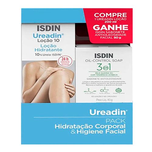 Kit Loção Hidratante Isdin Ureadin 10% Ureia 200ml + Sabonete Facial Oil Control 80g Kit Loção Hidratante Isdin Ureadin 10% Ureia 200ml + Sabonete Facial Oil Control 80g