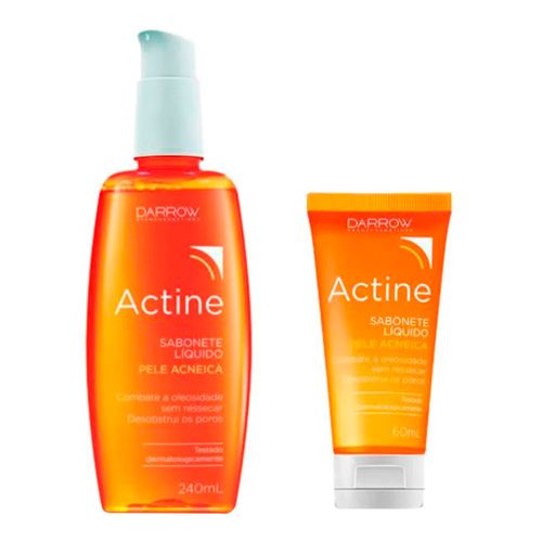Kit Sabonete Líquido Actine Pele Acneica 240ml + Sabonete Líquido 60ml Kit Sabonete Líquido Actine Pele Acneica 240ml + Sabonete Líquido 60ml