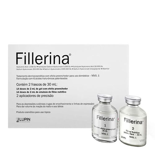 Kit-Tratamento-Facial-Fillerina-Nivel-1-Gel-com-Efeito-Preenchedor-30ml---Filme-Nutritivo-30ml Kit-Tratamento-Facial-Fillerina-Nivel-1-Gel-com-Efeito-Preenchedor-30ml---Filme-Nutritivo-30ml