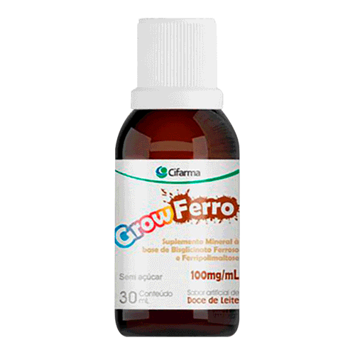 Grow Ferro 1000mg Cifarma Sabor Doce de Leite 30ml Grow Ferro 1000mg Cifarma Sabor Doce de Leite 30ml