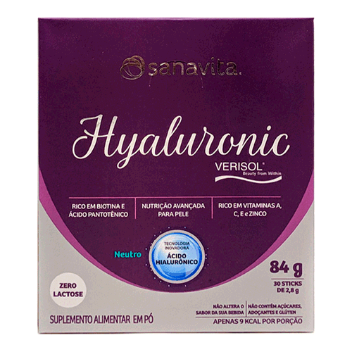 Colágeno Para a Pele Hyaluronic Verisol Sanavita Neutro 84g Colágeno Para a Pele Hyaluronic Verisol Sanavita Neutro 84g