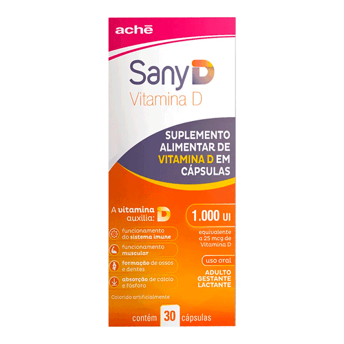 Sany D 1000 UI Ache 30 Cápsulas