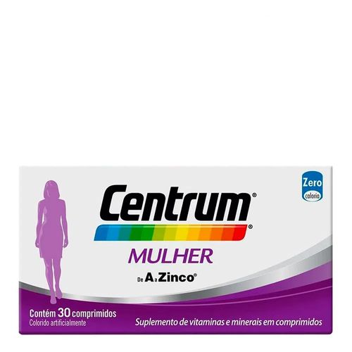 Multivitaminico-Centrum-De-A-a-Zinco-Mulher-30-Comprimidos Multivitaminico-Centrum-De-A-a-Zinco-Mulher-30-Comprimidos