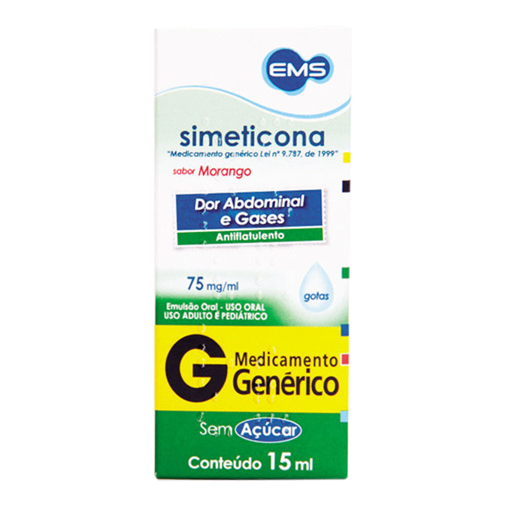 Antigases Simeticona 75mg/ml Genérico EMS 15ml