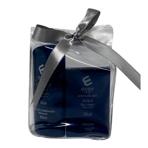 Kit Lyon III Acqua Lounge Ever Care Blue Shampoo/Condicionador 2 em 1 80ml + Sabonete 70g