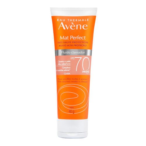 Protetor Solar Facial Avene Mat Perfect Fluido Clareador Clara 70 FPS 40g Protetor Solar Facial Avene Mat Perfect Fluido Clareador Clara 70 FPS 40g