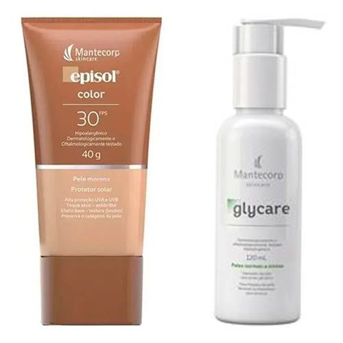 Kit-Protetor-Solar-Episol-Color-Pele-Morena-FPS30-40g---Sabonete-Liquido-Glycare-120g Kit-Protetor-Solar-Episol-Color-Pele-Morena-FPS30-40g---Sabonete-Liquido-Glycare-120g