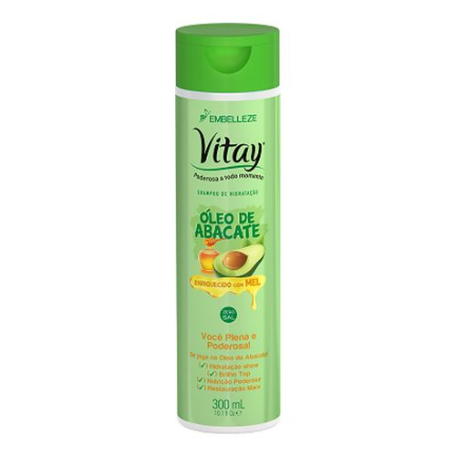 Shampoo Novex Vitay Embelleze Óleo de Abacate Enriquecido com Mel 300ml Shampoo Novex Vitay Embelleze Óleo de Abacate Enriquecido com Mel 300ml
