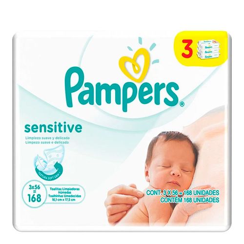 Toalhinhas-Umedecidas-Pampers-Sensitive-168-unidades Toalhinhas-Umedecidas-Pampers-Sensitive-168-unidades