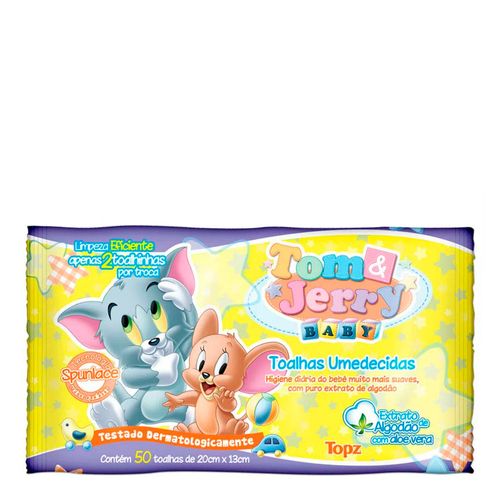 Toalhas-Umedecidas-Tom---Jerry-Baby-50-Unidades Toalhas-Umedecidas-Tom---Jerry-Baby-50-Unidades