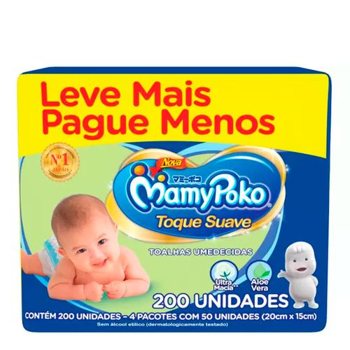 Toalha-Umedecida-Mamypoko-Toque-Suave-200-Unidades Toalha-Umedecida-Mamypoko-Toque-Suave-200-Unidades