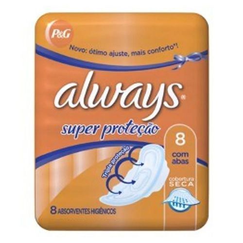 Absorvente-Always-Basico-Malha-Seca-com-abas-8-unidades Absorvente-Always-Basico-Malha-Seca-com-abas-8-unidades