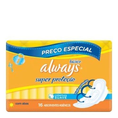 Absorvente-Always-Basico-Suave-Abas-13-Unidades Absorvente-Always-Basico-Suave-Abas-13-Unidades