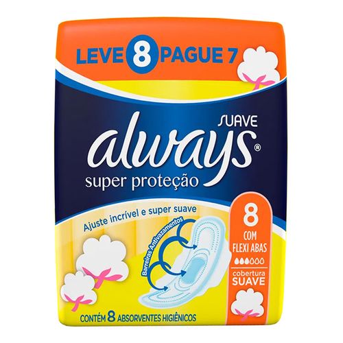 587273---absorvente-always-super-protecao-suave-com-abas-8-unidades 587273---absorvente-always-super-protecao-suave-com-abas-8-unidades