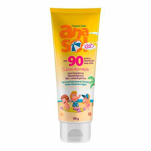 Protetor Solar Anasol Kids 5 Horas de Protecão FPS90 100g