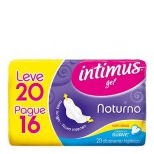 Absorvente Intimus Gel Noturno Abas 20 Unidades Absorvente Intimus Gel Noturno Abas 20 Unidades