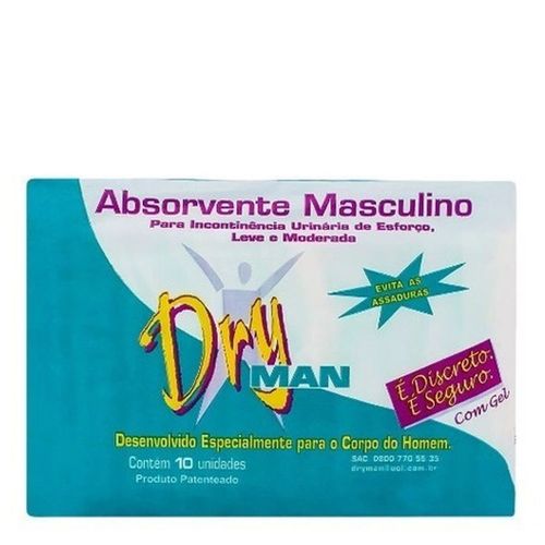 Absorvente Masculino Dry Man Com 10un Absorvente Masculino Dry Man Com 10un