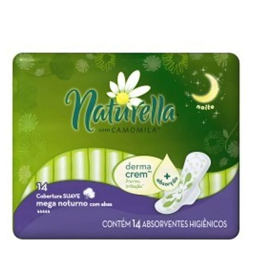 Absorvente Naturella Noturno Com Abas 14 Unidades Absorvente Naturella Noturno Com Abas 14 Unidades