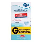 Acetilcisteína Xarope 20mg Genérico EMS 120ml