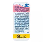 Ácido Acetilsalicílico Infantil 100mg Genérico EMS 10 Comprimidos