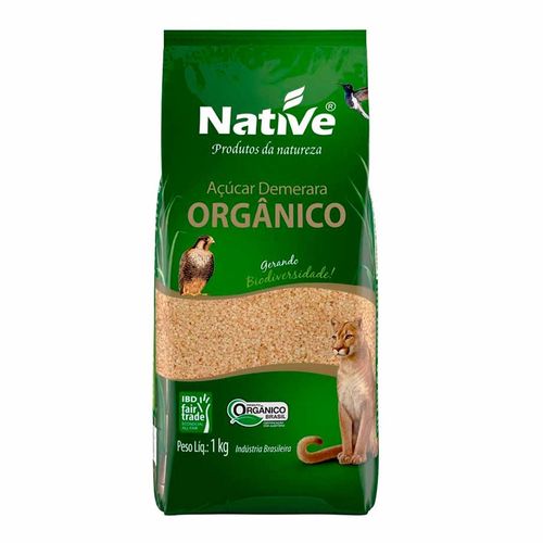 Açúcar Demerara Orgânico em Pó - Native -1Kg Açúcar Demerara Orgânico em Pó - Native -1Kg