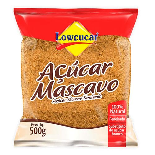 Açúcar Mascavo Peneirado em Pó - Lowçúcar - 500g Açúcar Mascavo Peneirado em Pó - Lowçúcar - 500g