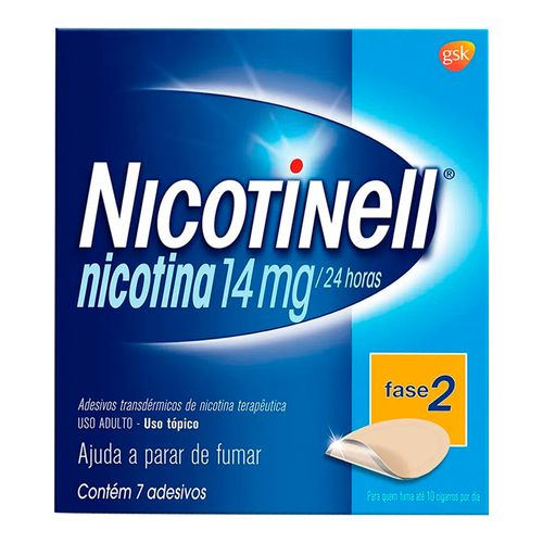 Adesivo Anti-Tabagismo Nicotinell 14mg Fase 2 7 Adesivos Transparentes Adesivo Anti-Tabagismo Nicotinell 14mg Fase 2 7 Adesivos Transparentes