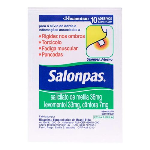 Adesivo Salonpas Pequeno 10 Unidades