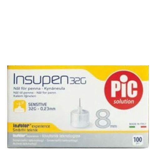 Agulha Insulina Insupen 8mm Sanofi-Aventis 100 Unidades