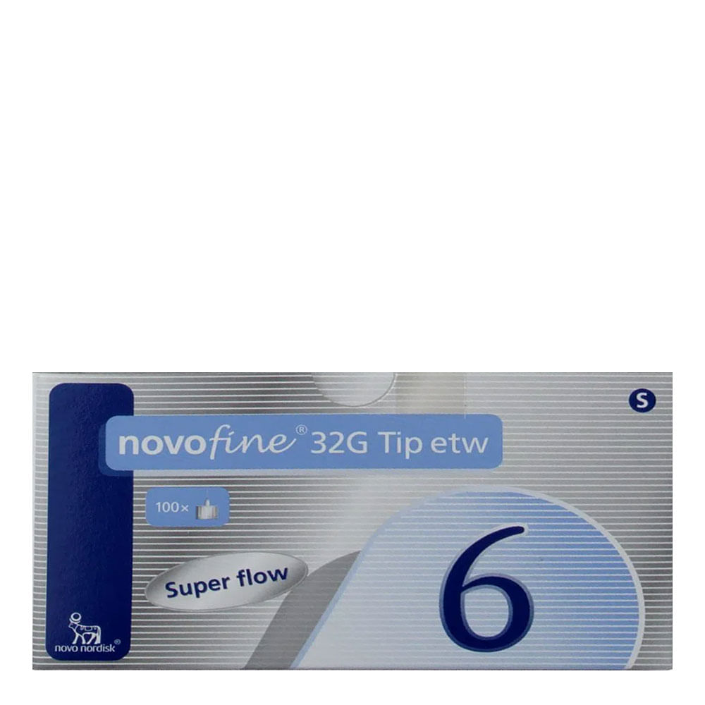 Agulha Insulina Novofine 32g 6mm Novo Nordisk 100 Unidades - Drogarias  Pacheco