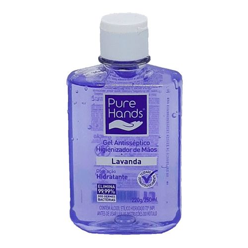 Álcool em Gel 70% Pure Hands Lavanda Antisséptico e Hidratante 250ml Álcool em Gel 70% Pure Hands Lavanda Antisséptico e Hidratante 250ml