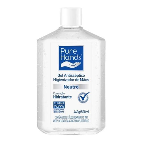 Álcool em Gel 70% Pure Hands Neutro Antisséptico e Hidratante 500ml Álcool em Gel 70% Pure Hands Neutro Antisséptico e Hidratante 500ml