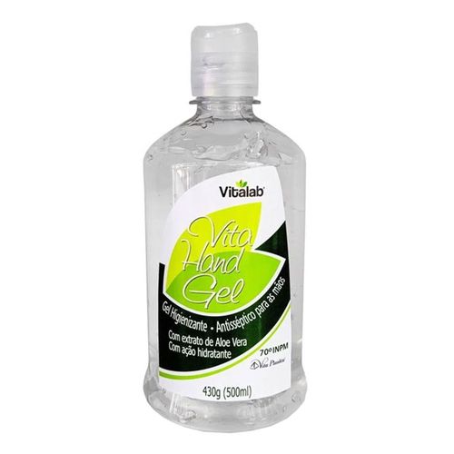 Álcool em Gel 70% Vita Hand Aloe Vera Antisséptico e Hidratante 500ml Álcool em Gel 70% Vita Hand Aloe Vera Antisséptico e Hidratante 500ml