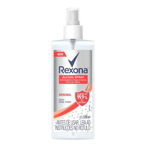 Álcool em Spray 70% Rexona Original 120ml Álcool em Spray 70% Rexona Original 120ml
