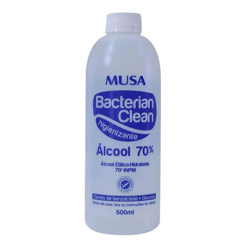 Álcool Etílico Hidratado 70% Bacterian Clean Refil 500ml Álcool Etílico Hidratado 70% Bacterian Clean Refil 500ml