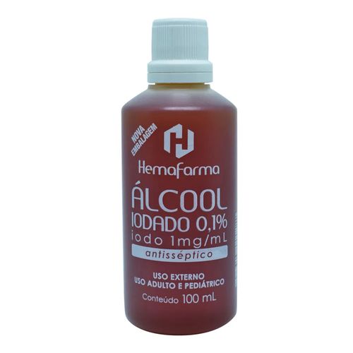 Álcool Iodado Hemafarma 100ml Álcool Iodado Hemafarma 100ml