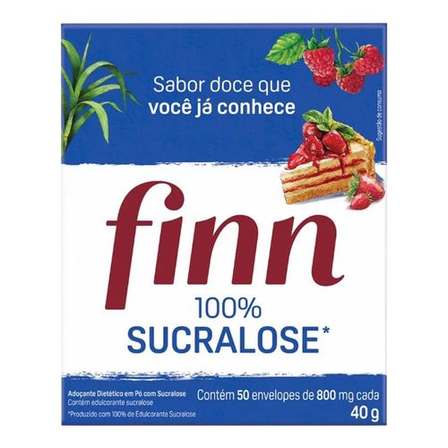 Adoçante em Pó Finn Sucralose 50 Sachês Adoçante em Pó Finn Sucralose 50 Sachês