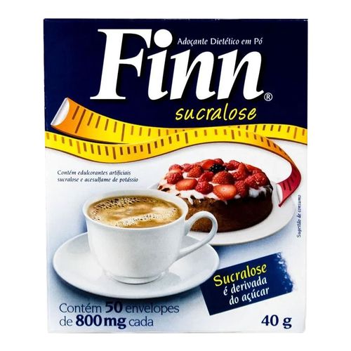 Adoçante em Pó Finn Sucralose 8g C/ 50 Envelopes