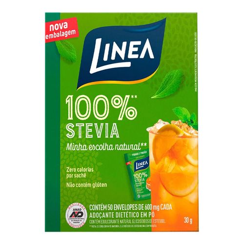 Adoçante Linea 100% Stevia Pó 6g 50 Envelopes Adoçante Linea 100% Stevia Pó 6g 50 Envelopes