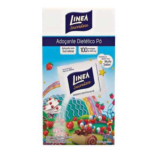 Adoçante Linea Pó 100 Envelopes de 800mg Adoçante Linea Pó 100 Envelopes de 800mg