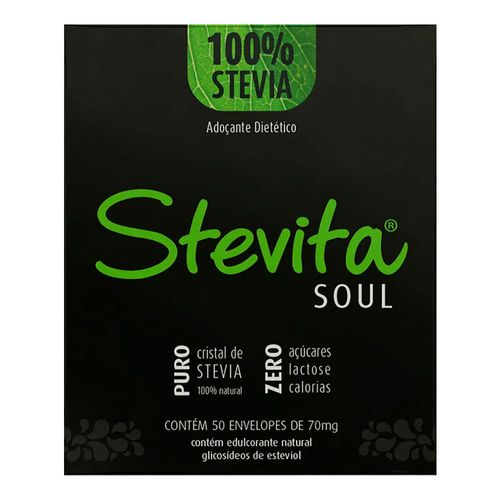 Adoçante Stevia Soul - Stevita - 50 Sachês de 70mg Adoçante Stevia Soul - Stevita - 50 Sachês de 70mg